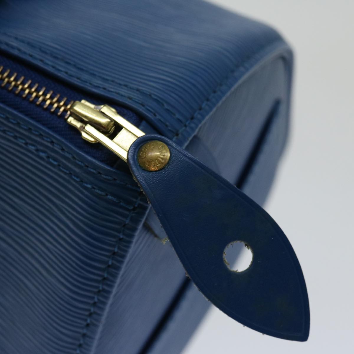 LOUIS VUITTON Epi Speedy 25 Hand Bag Toledo Blue M43015 LV 70114