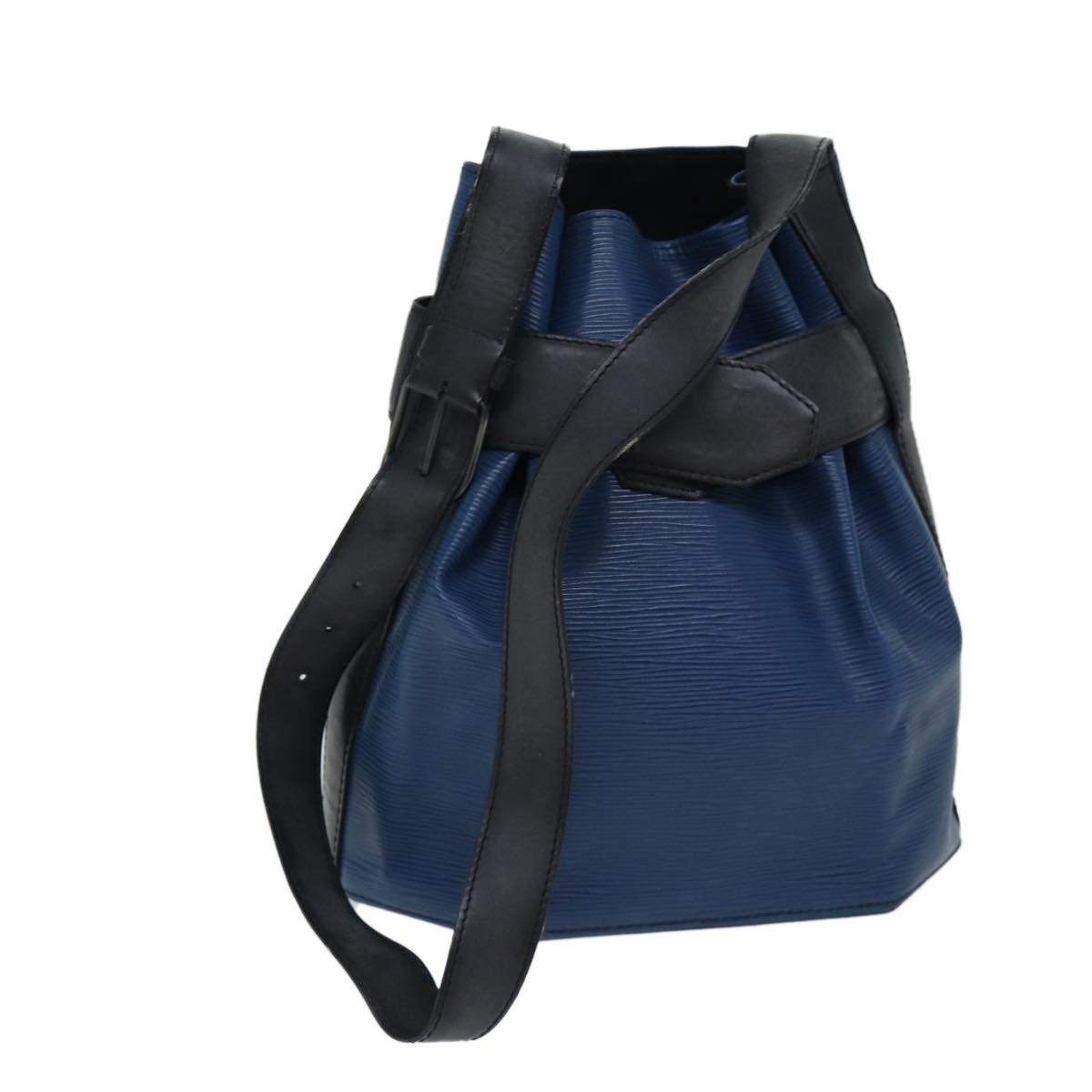 LOUIS VUITTON Epi Sac Depaule PM Shoulder Bag Blue Black LV 70115