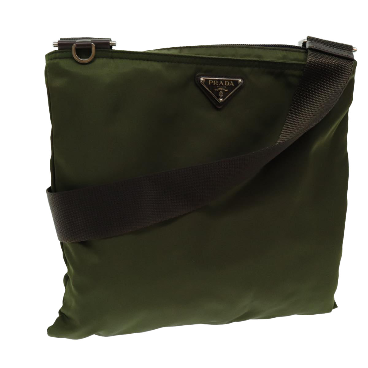 Luxury PradaShoulder Bag Nylon Khaki 70159