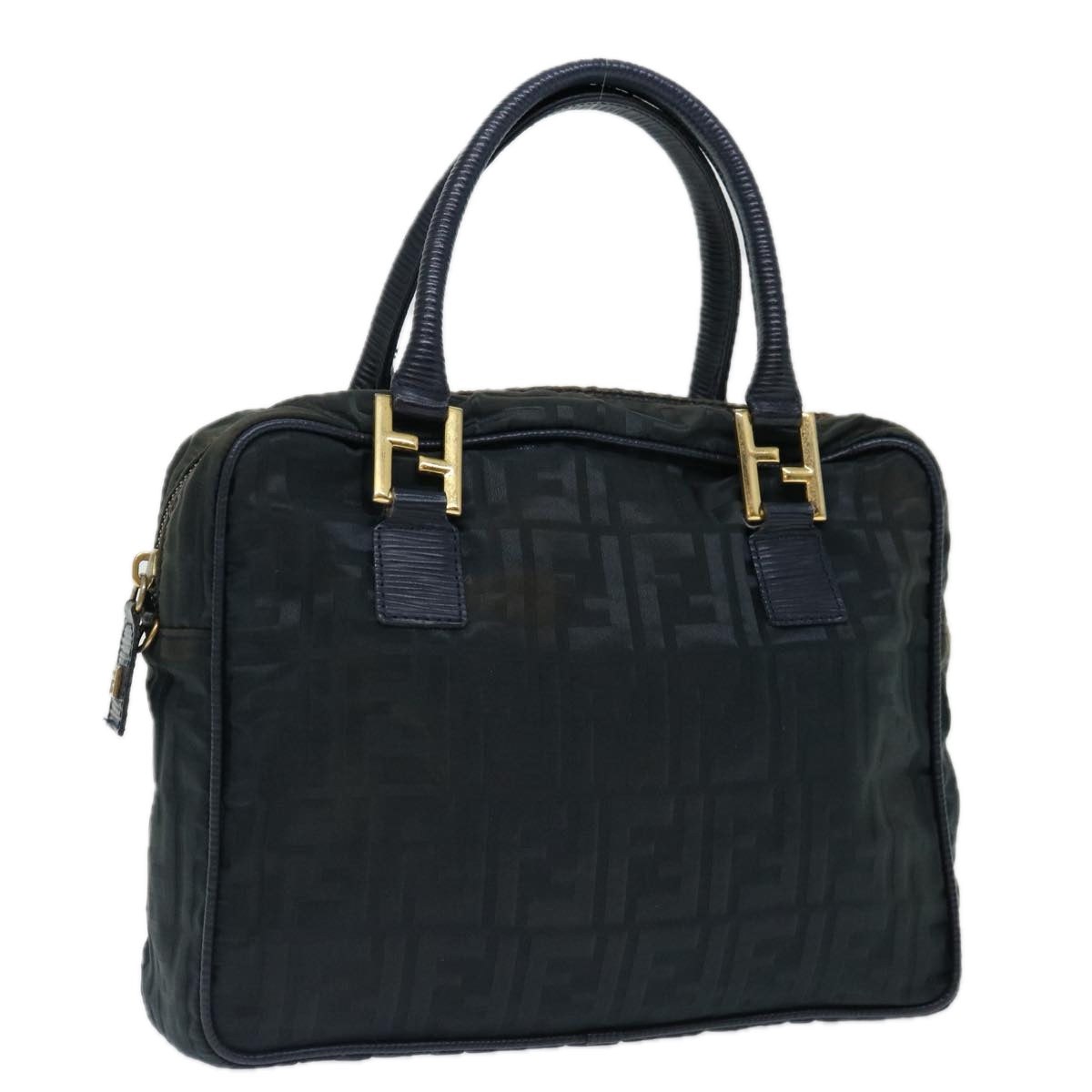 Luxury FendiZucca Canvas Hand Bag Black70163