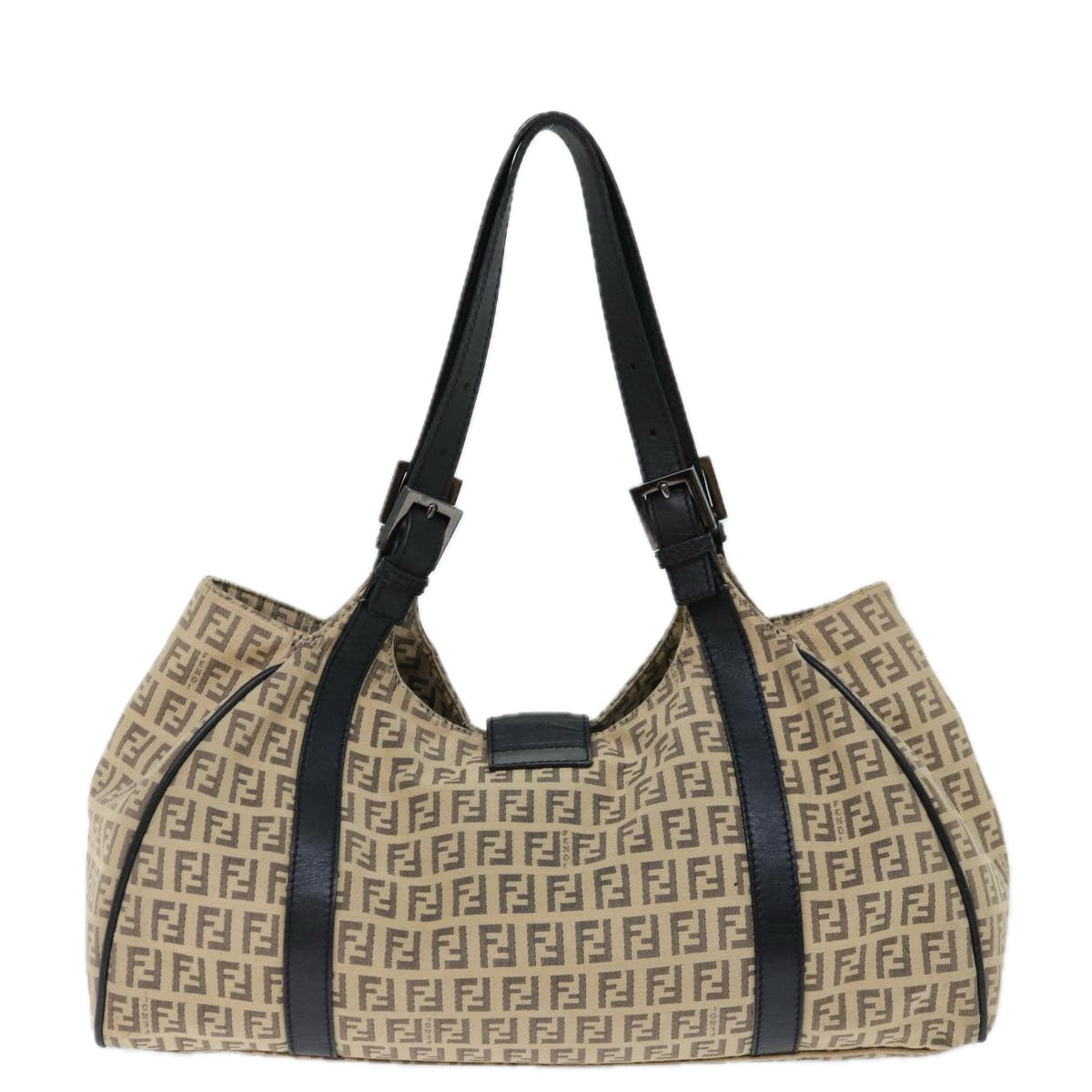 Luxury FendiZucchino Canvas Mamma Baguette Tote Bag Beige70168