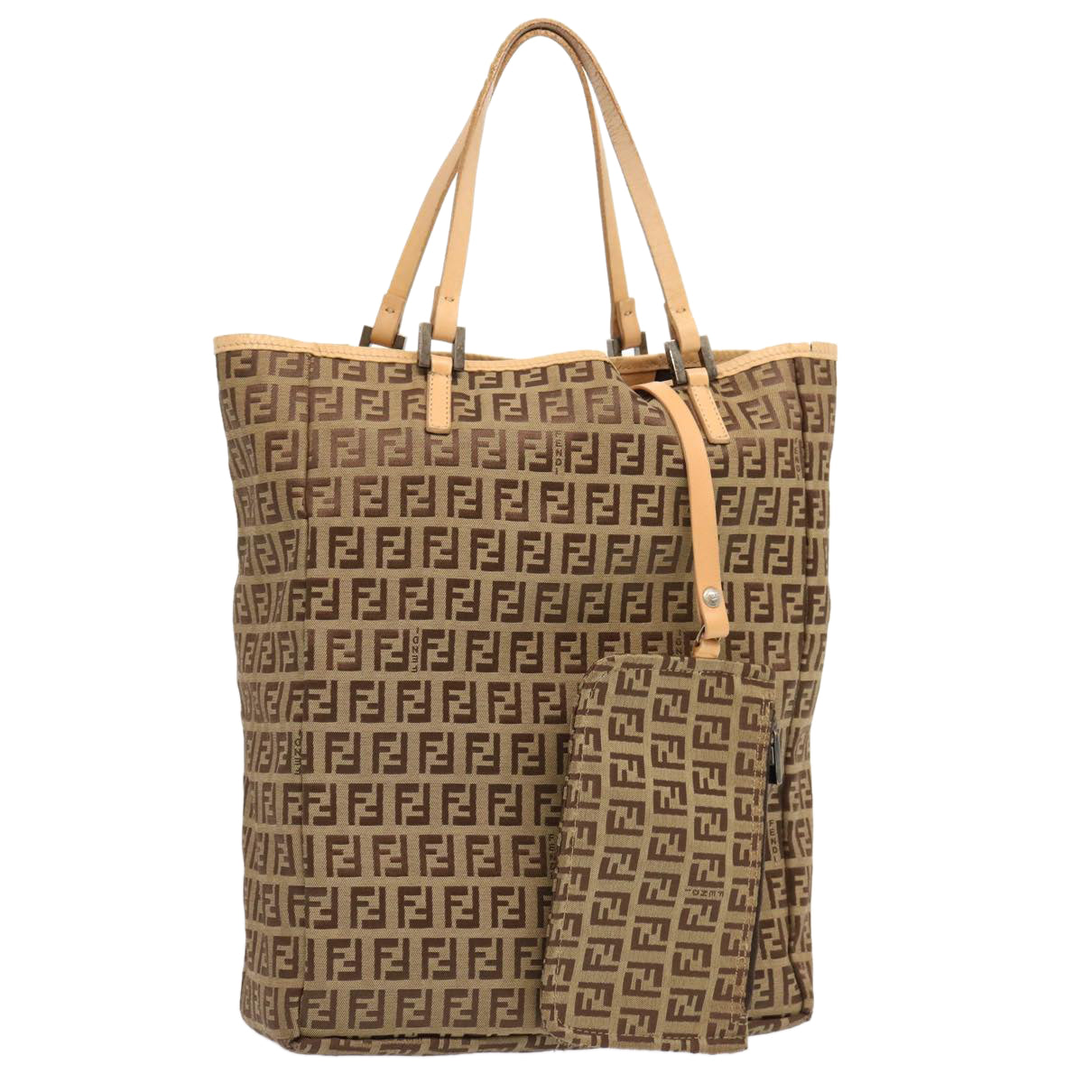 Luxury FendiZucchino Canvas Tote Bag Beige70169