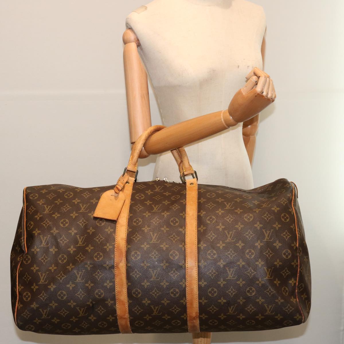 LOUIS VUITTON Monogram Keepall 60 Boston Bag M41422 LV 70219