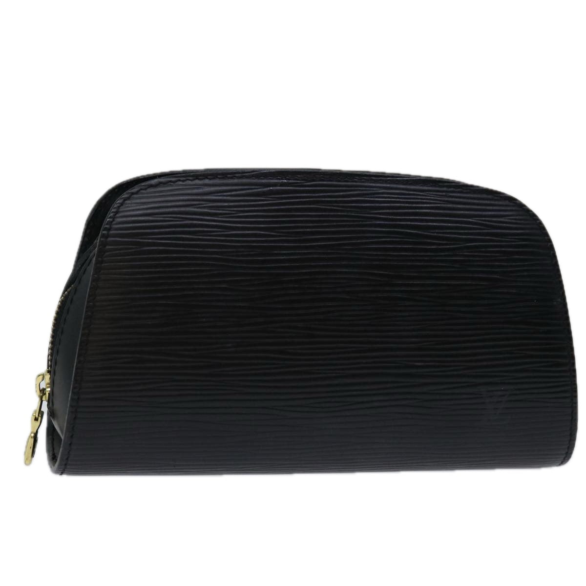 LOUIS VUITTON Epi Dauphine PM Pouch Black M48442 LV 70221