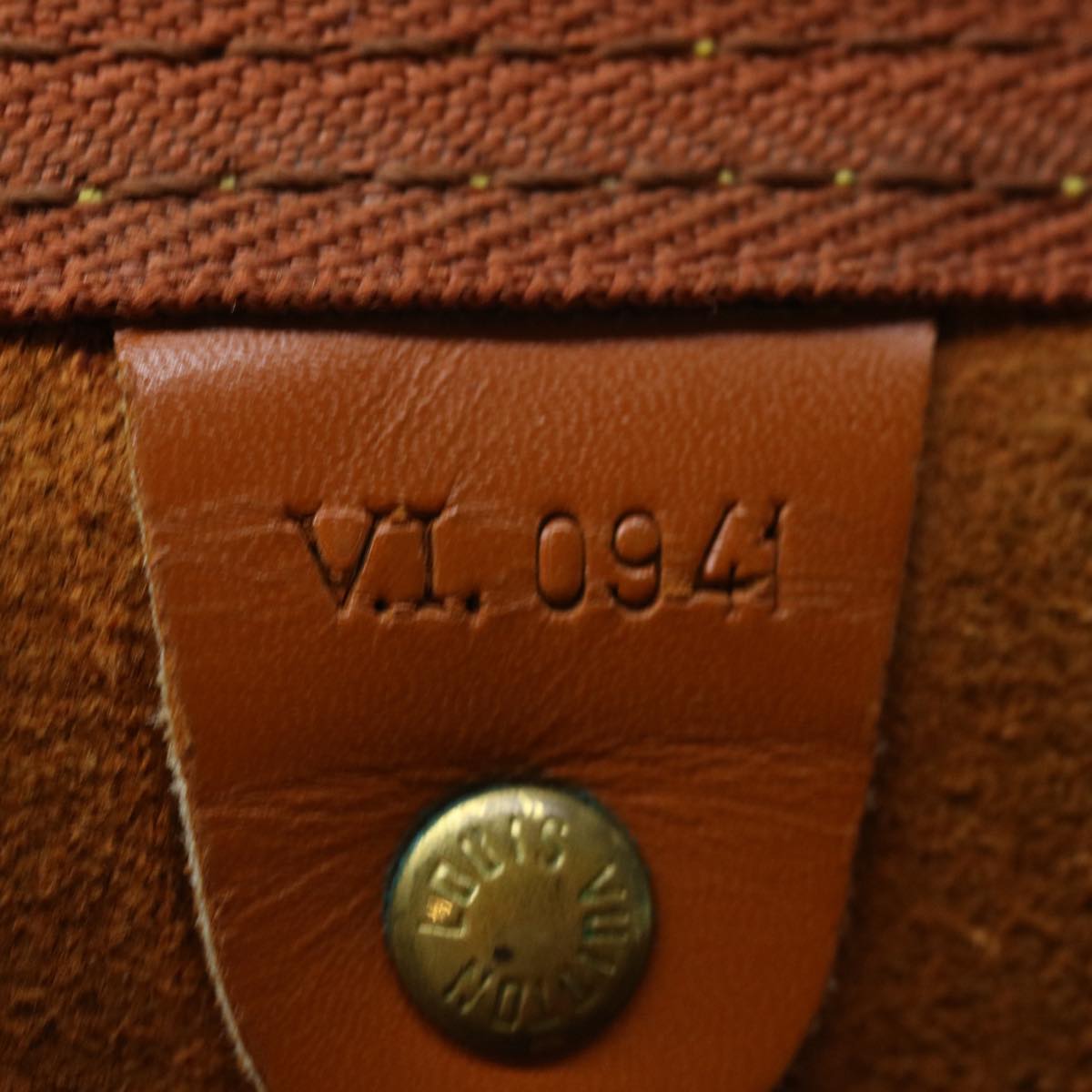 LOUIS VUITTON Epi Keepall 45 Boston Bag Brown Zipang gold M42978 LV 70234