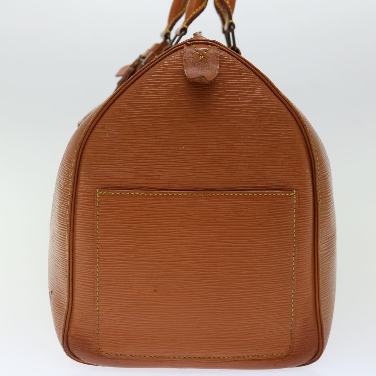 LOUIS VUITTON Epi Keepall 45 Boston Bag Brown Zipang gold M42978 LV 70234