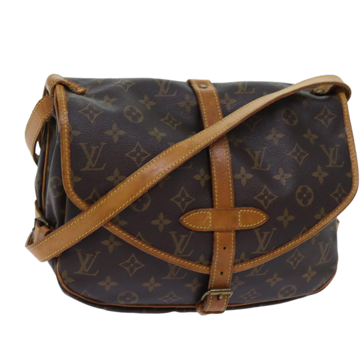 LOUIS VUITTON Monogram Saumur 30 Shoulder Bag M42256 LV 70247