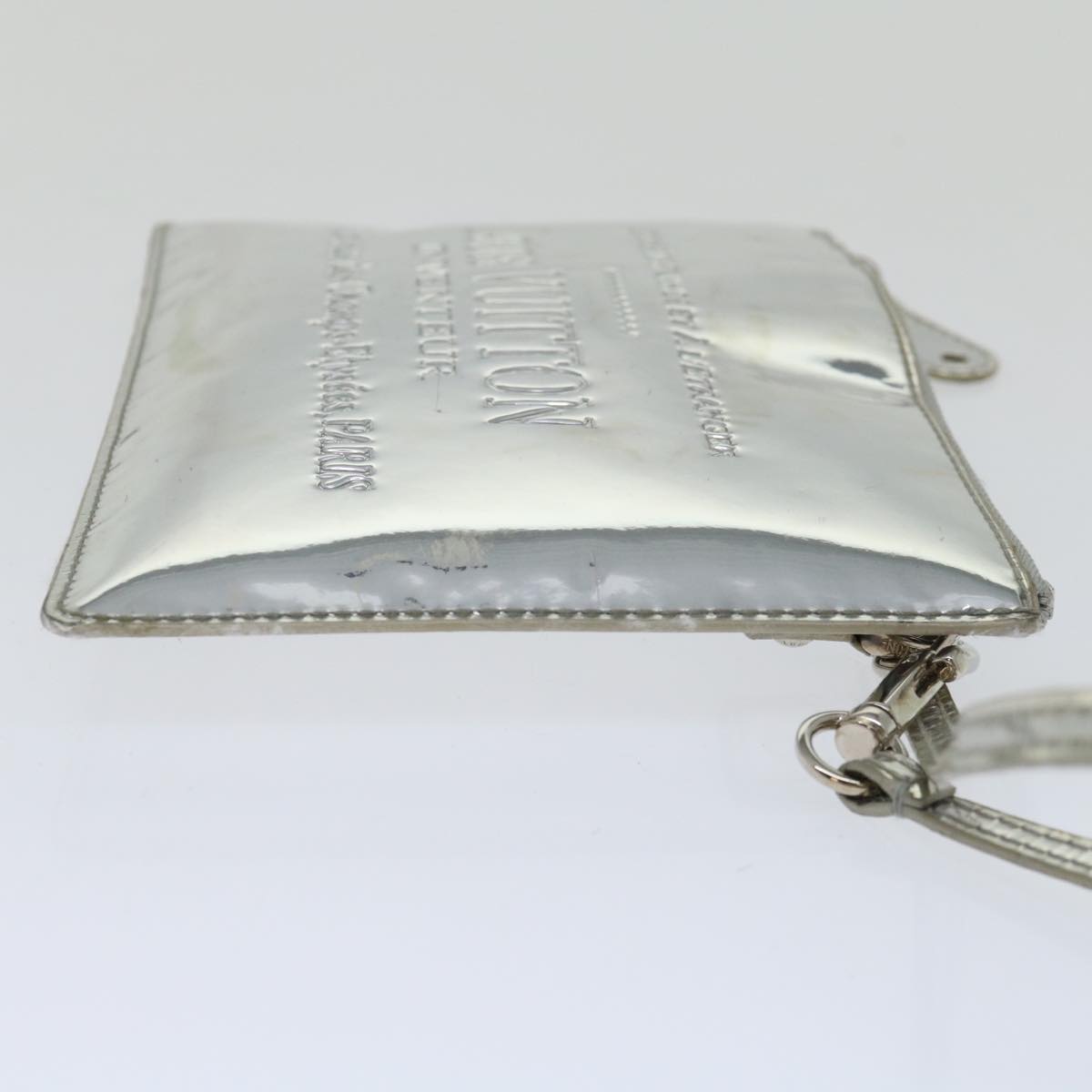 LOUIS VUITTON Monogram Miroir Pochette Platt Pouch Silver M95277 LV 70249