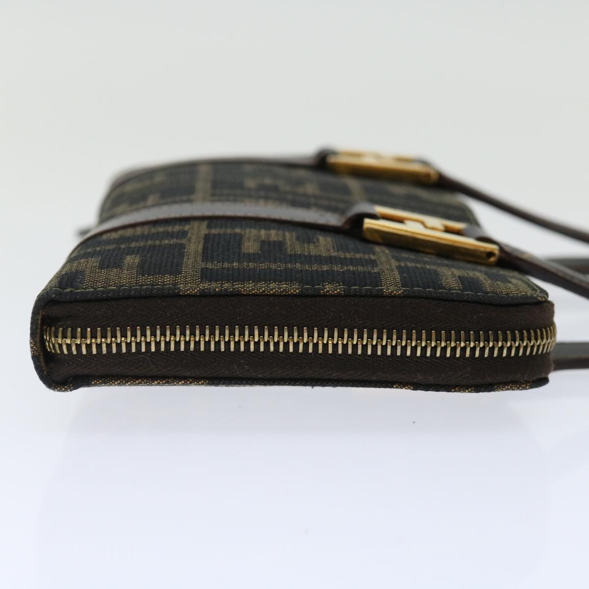Luxury FendiZucca Canvas Hand Bag Brown Black70251