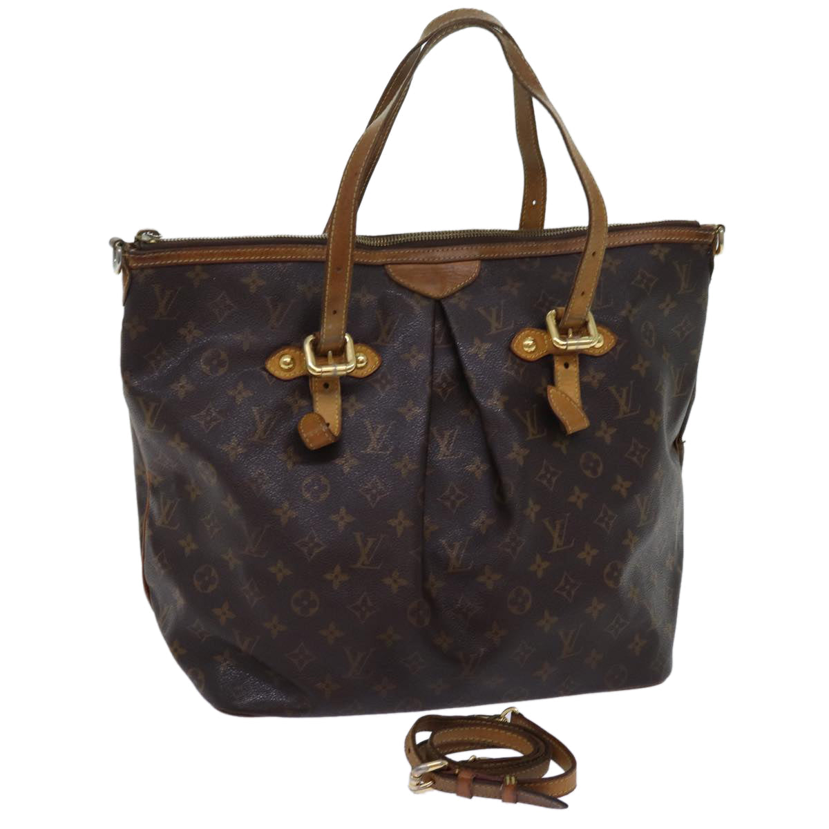 LOUIS VUITTON Monogram Palermo GM Tote Bag 2way M40146 LV 70272