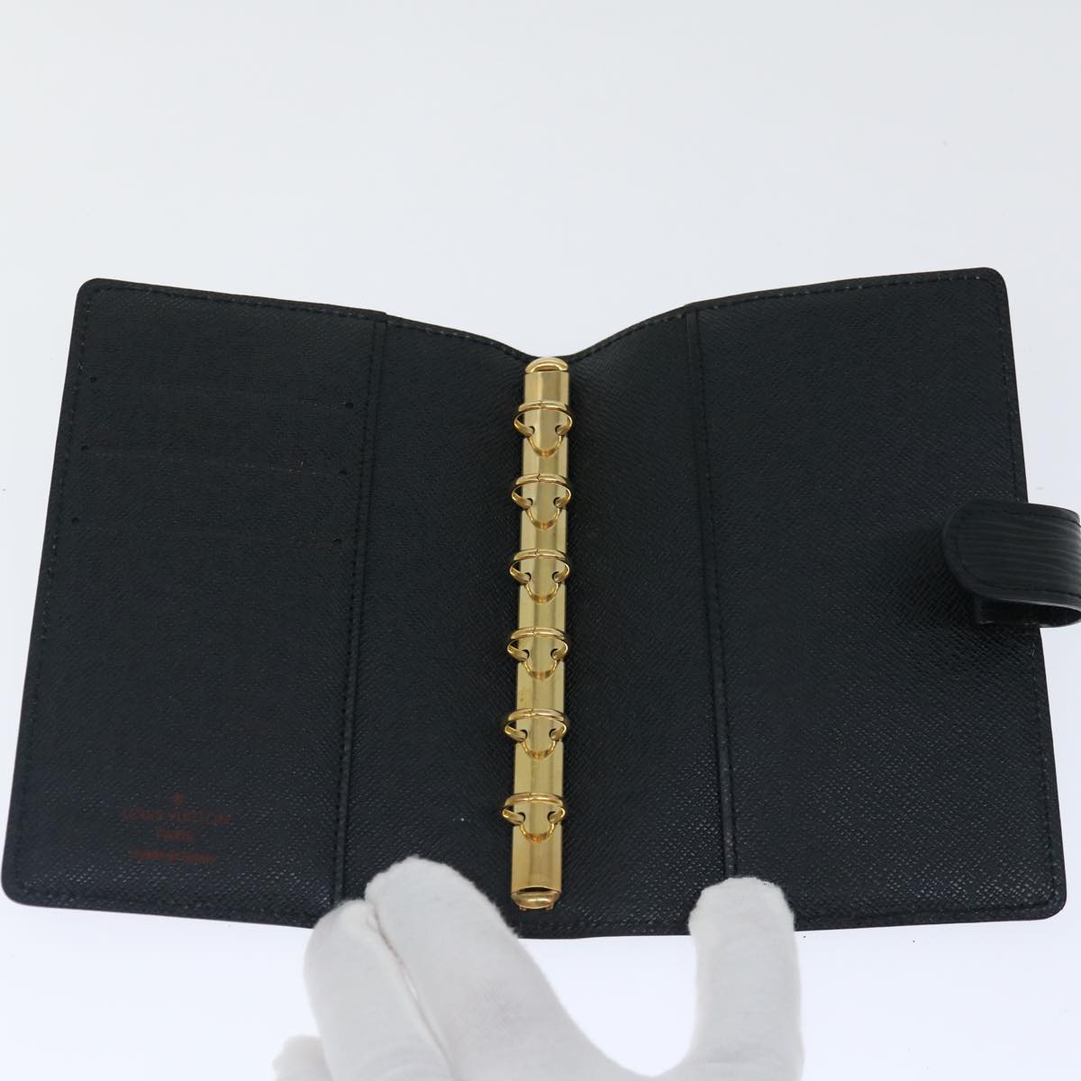LOUIS VUITTON Epi Agenda PM Day Planner Cover Black R20052 LV 70286
