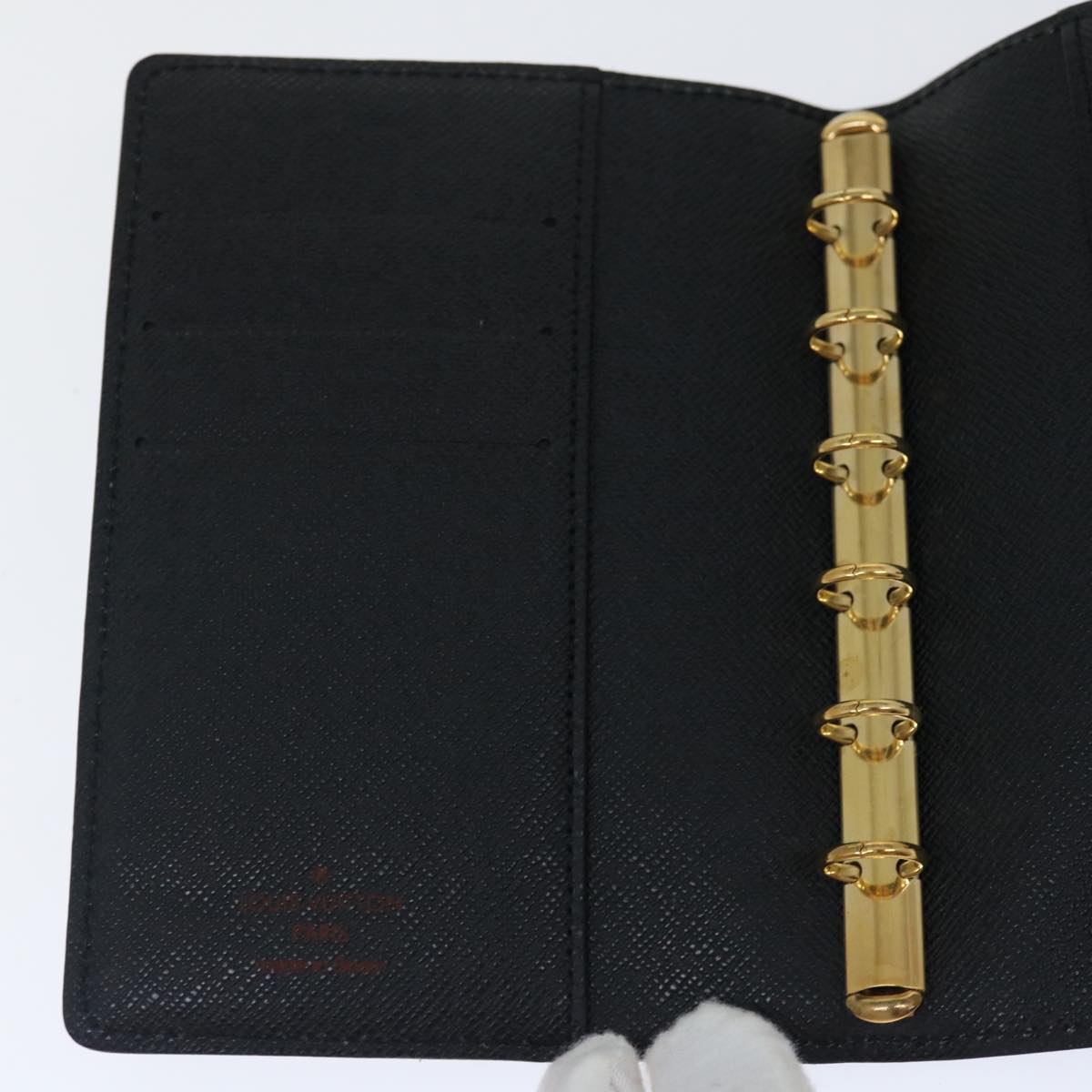 LOUIS VUITTON Epi Agenda PM Day Planner Cover Black R20052 LV 70286