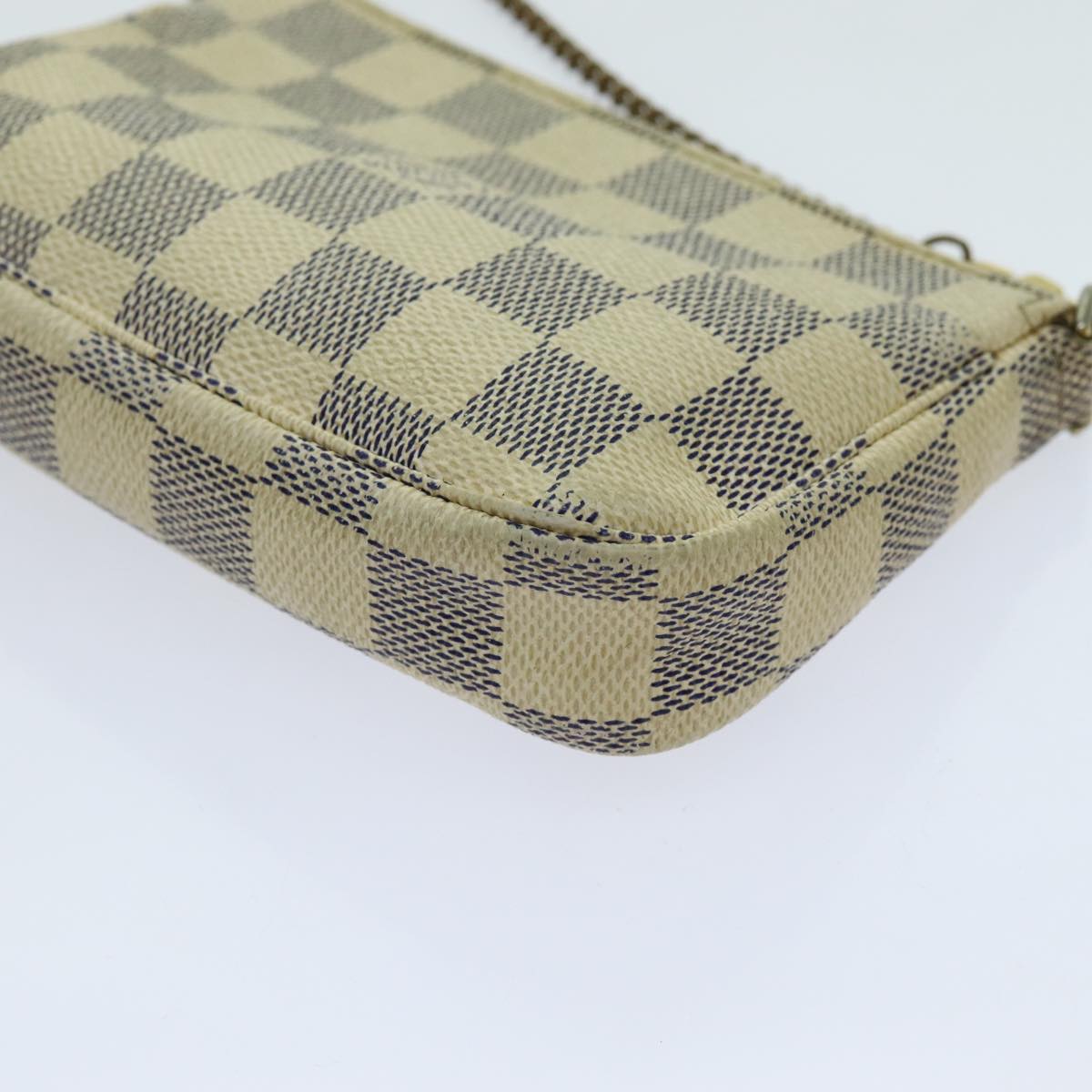 LOUIS VUITTON Damier Azur Mini Pochette Accessoires Pouch N58010 LV 70302