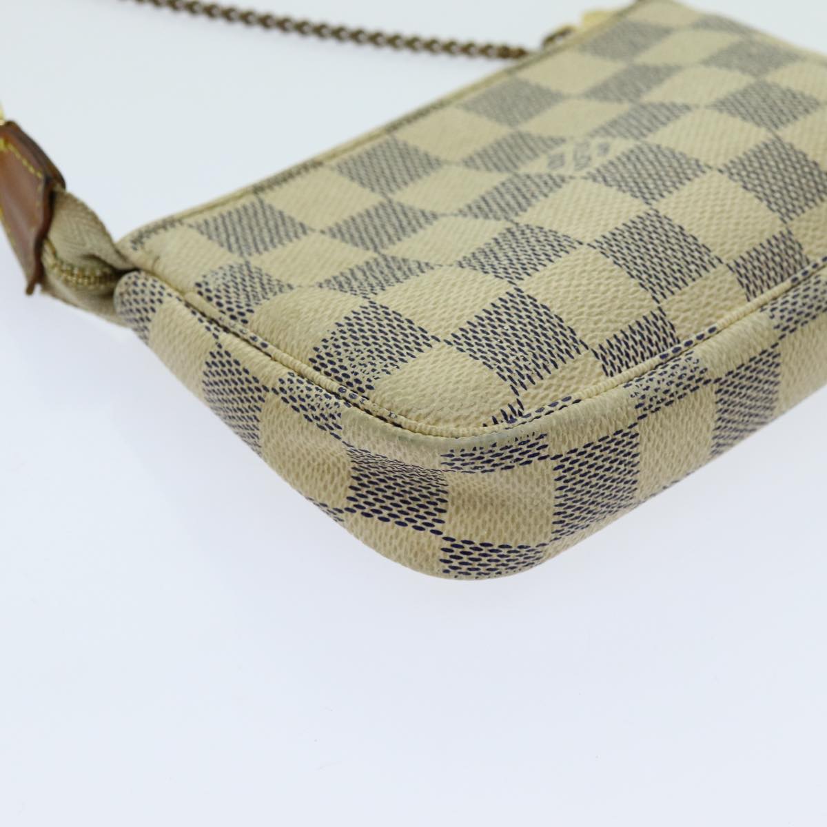 LOUIS VUITTON Damier Azur Mini Pochette Accessoires Pouch N58010 LV 70302