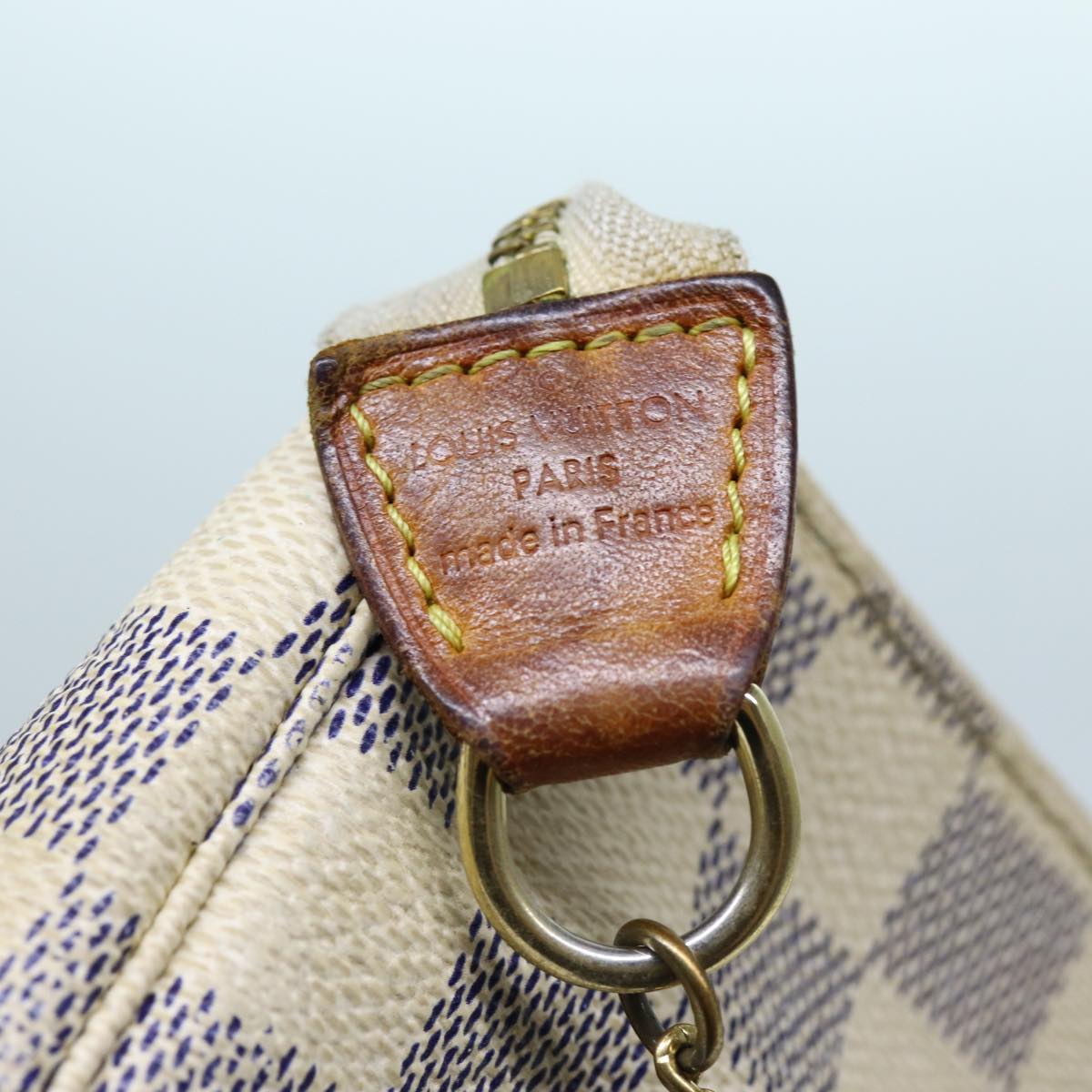 LOUIS VUITTON Damier Azur Mini Pochette Accessoires Pouch N58010 LV 70302