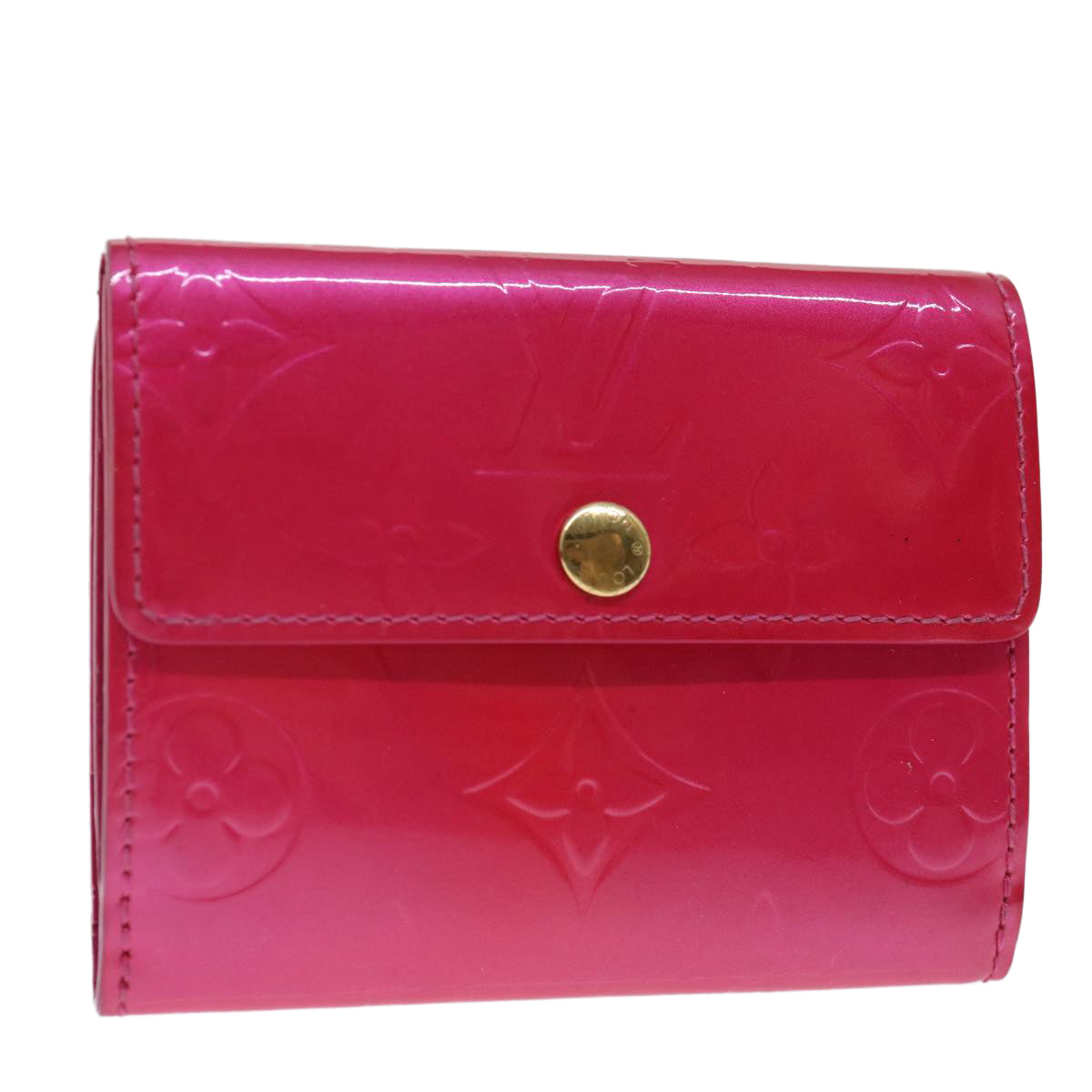 LOUIS VUITTON Monogram Vernis Ludlow Wallet Pink Fuchsia M91244 LV 70312