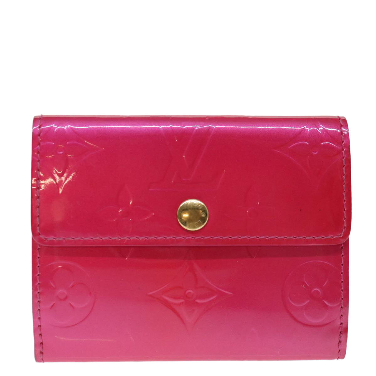 LOUIS VUITTON Monogram Vernis Ludlow Wallet Pink Fuchsia M91244 LV 70312
