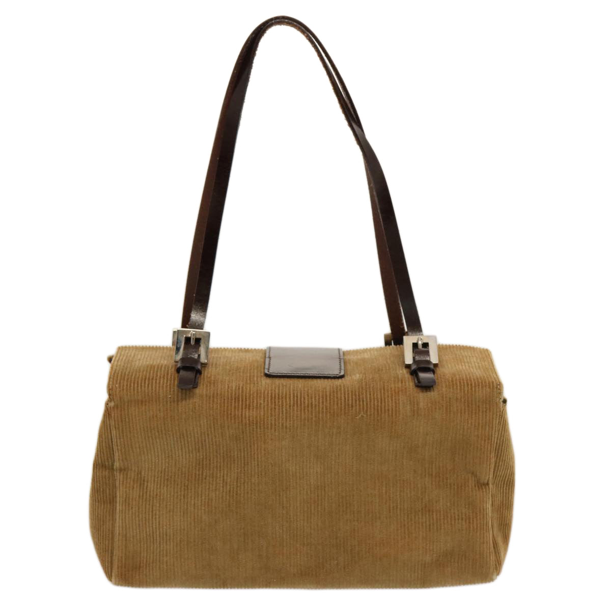 Luxury FendiMamma Baguette Hand Bag Corduroy Brown70342
