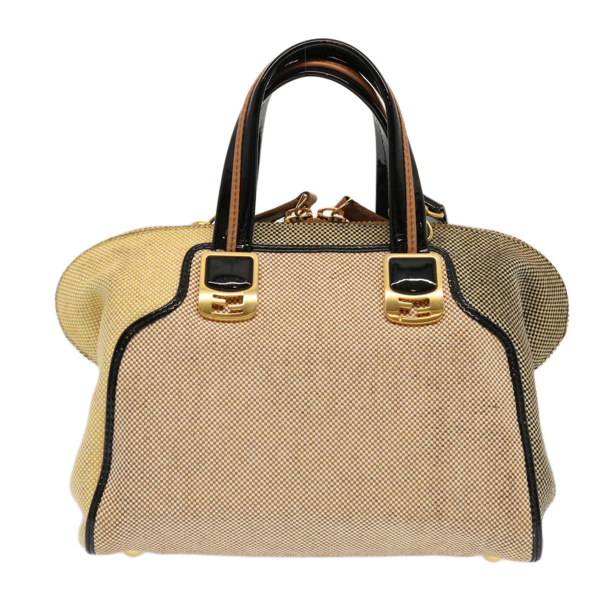 Luxury FendiHand Bag Canvas 2way Beige70343