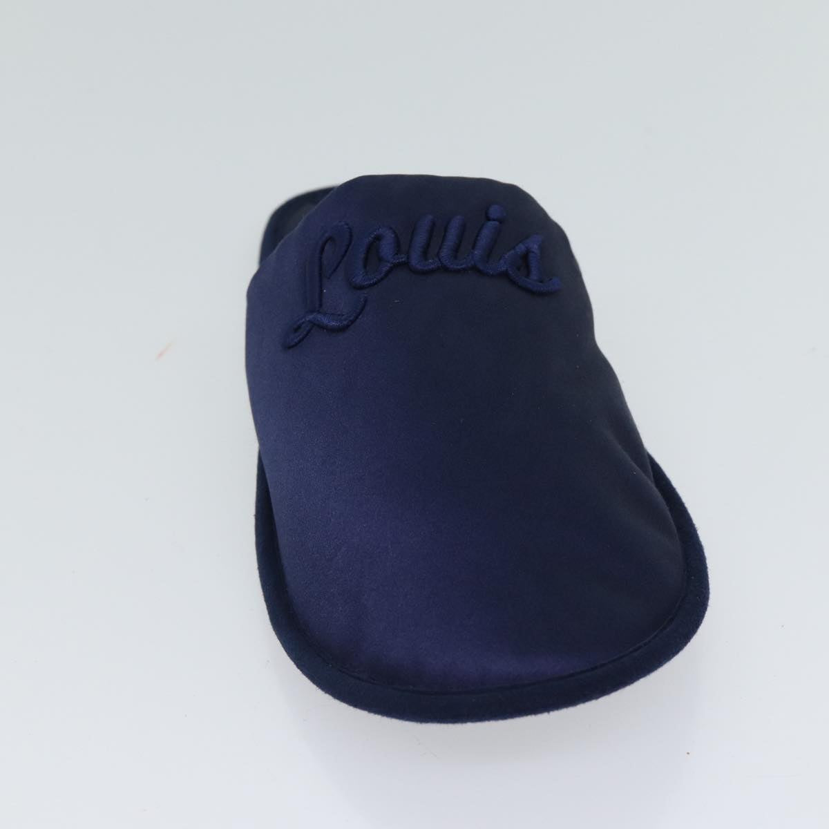 LOUIS VUITTON Slipper shoes Satin 36-37 Navy LV 70360