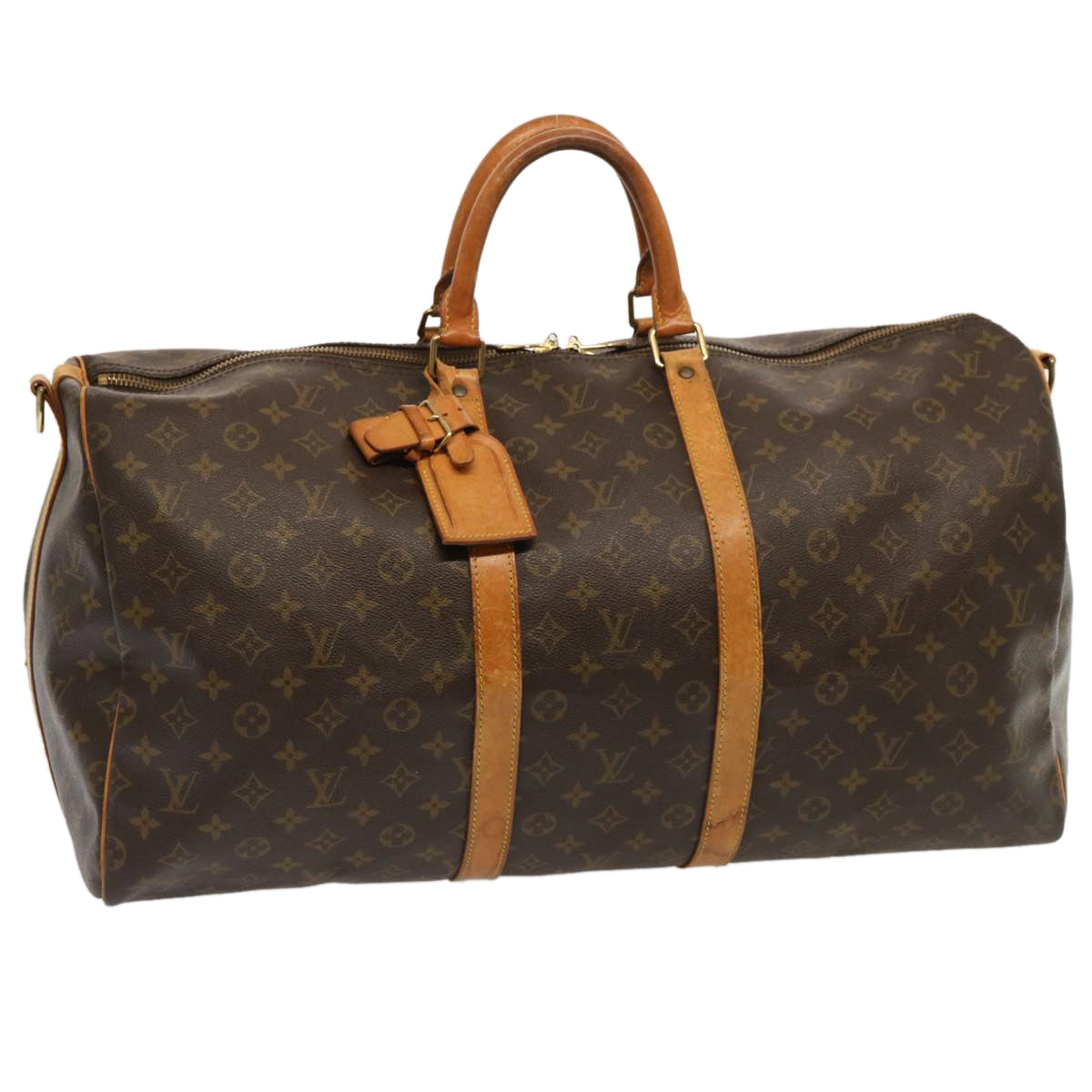 LOUIS VUITTON Monogram Keepall Bandouliere 55 Boston Bag M41414 LV 70372