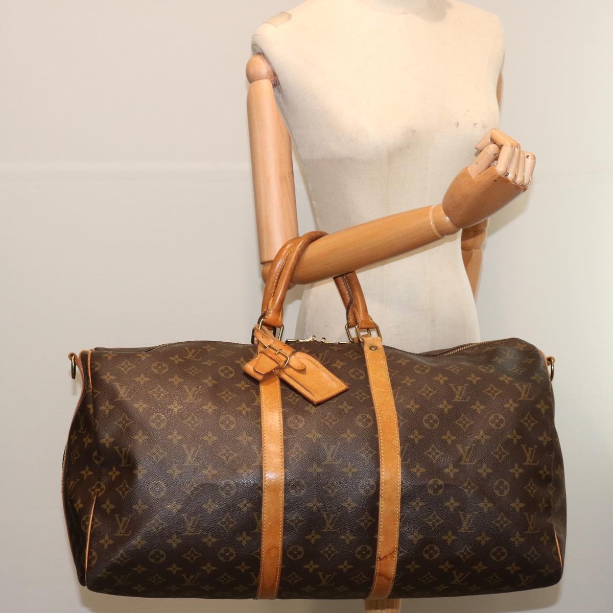 LOUIS VUITTON Monogram Keepall Bandouliere 55 Boston Bag M41414 LV 70372