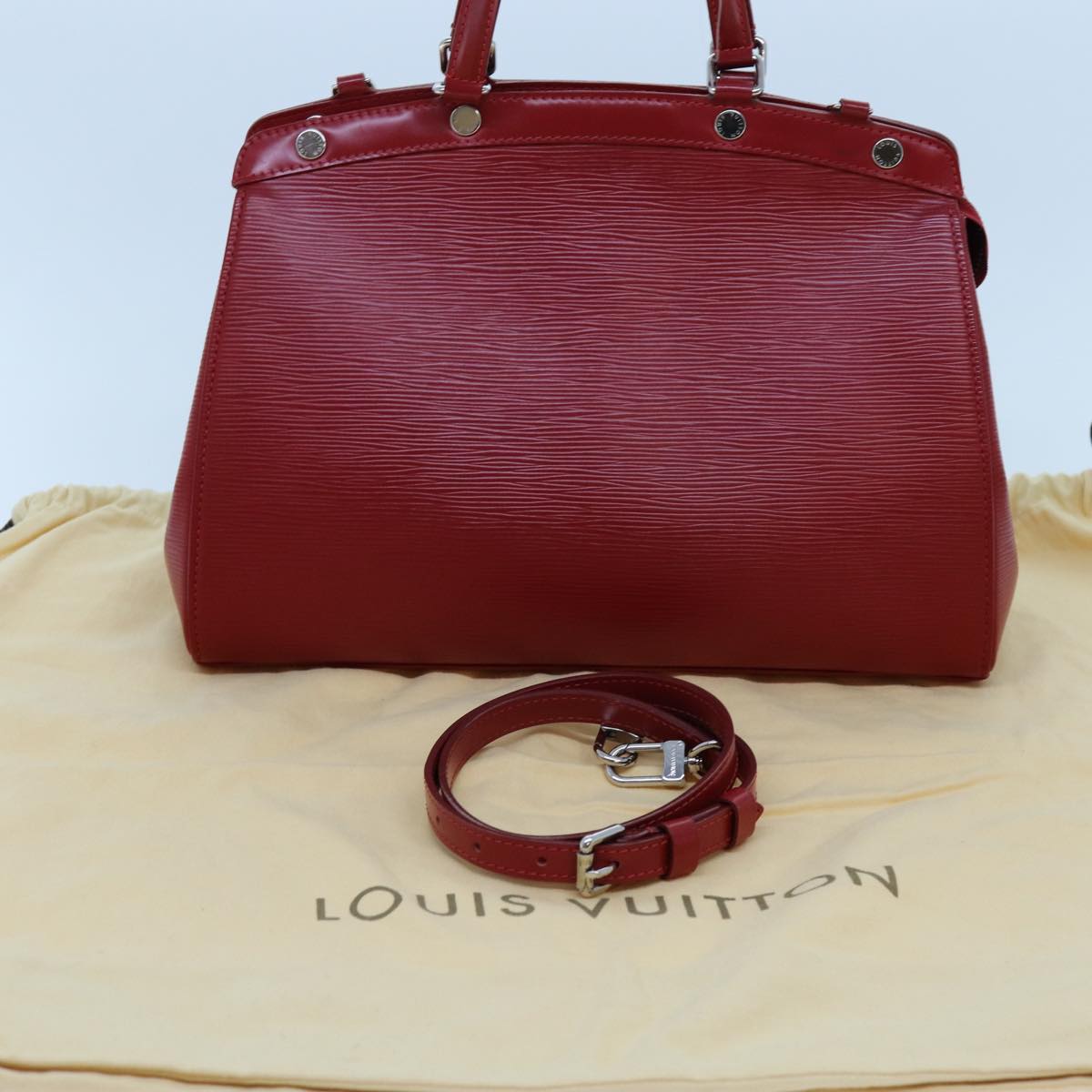 LOUIS VUITTON Epi Blair MM Hand Bag 2way Red Car Mine M4030E LV 70380