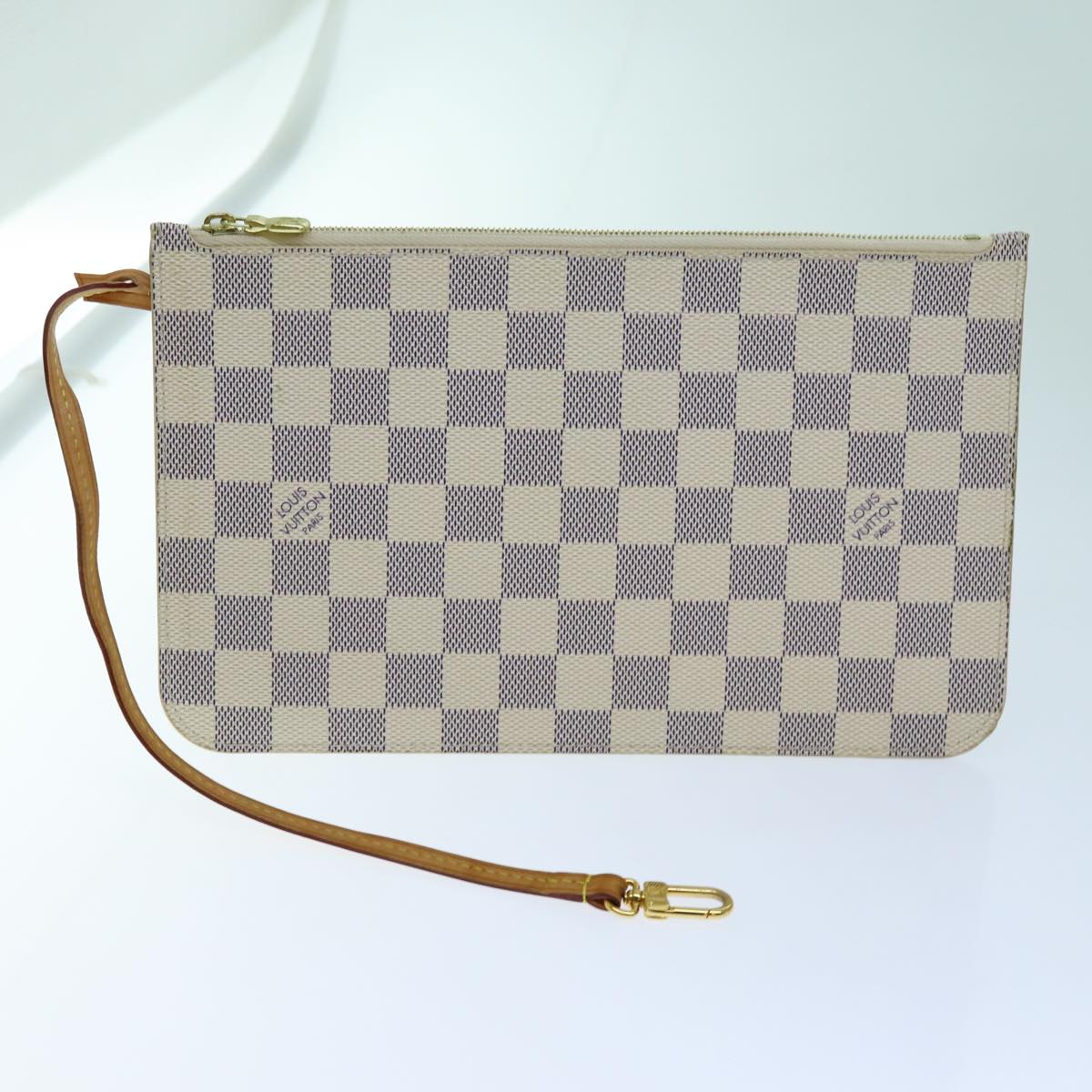 LOUIS VUITTON Damier Azur Neverfull MM Tote Bag N41605 LV 70414