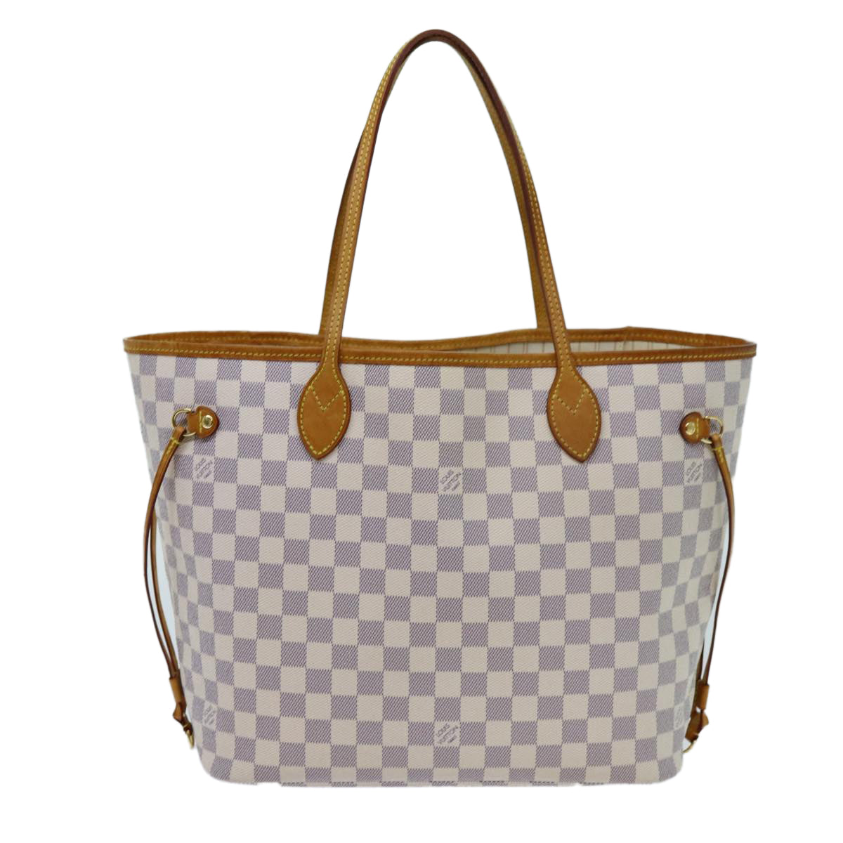 LOUIS VUITTON Damier Azur Neverfull MM Tote Bag N41605 LV 70414