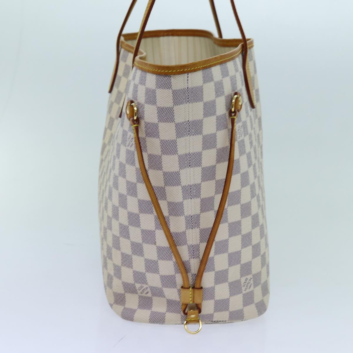 LOUIS VUITTON Damier Azur Neverfull MM Tote Bag N41605 LV 70414
