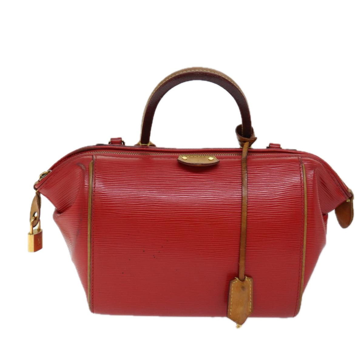 LOUIS VUITTON Epi Dog BB Hand Bag 2way Red Coklico M93249 LV 70439
