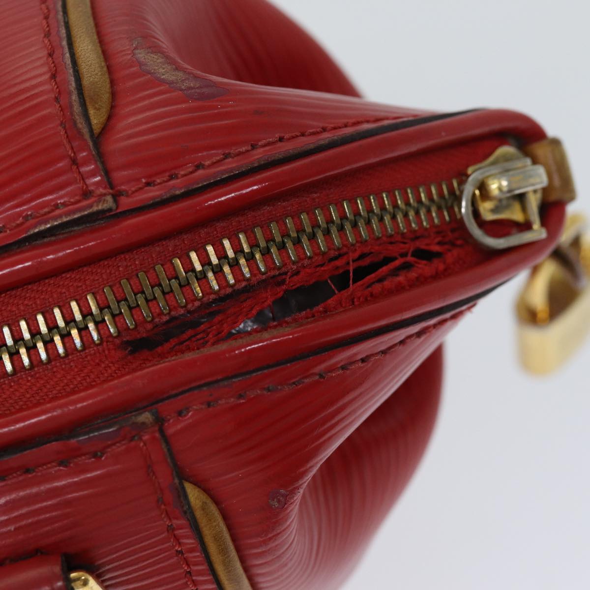 LOUIS VUITTON Epi Dog BB Hand Bag 2way Red Coklico M93249 LV 70439
