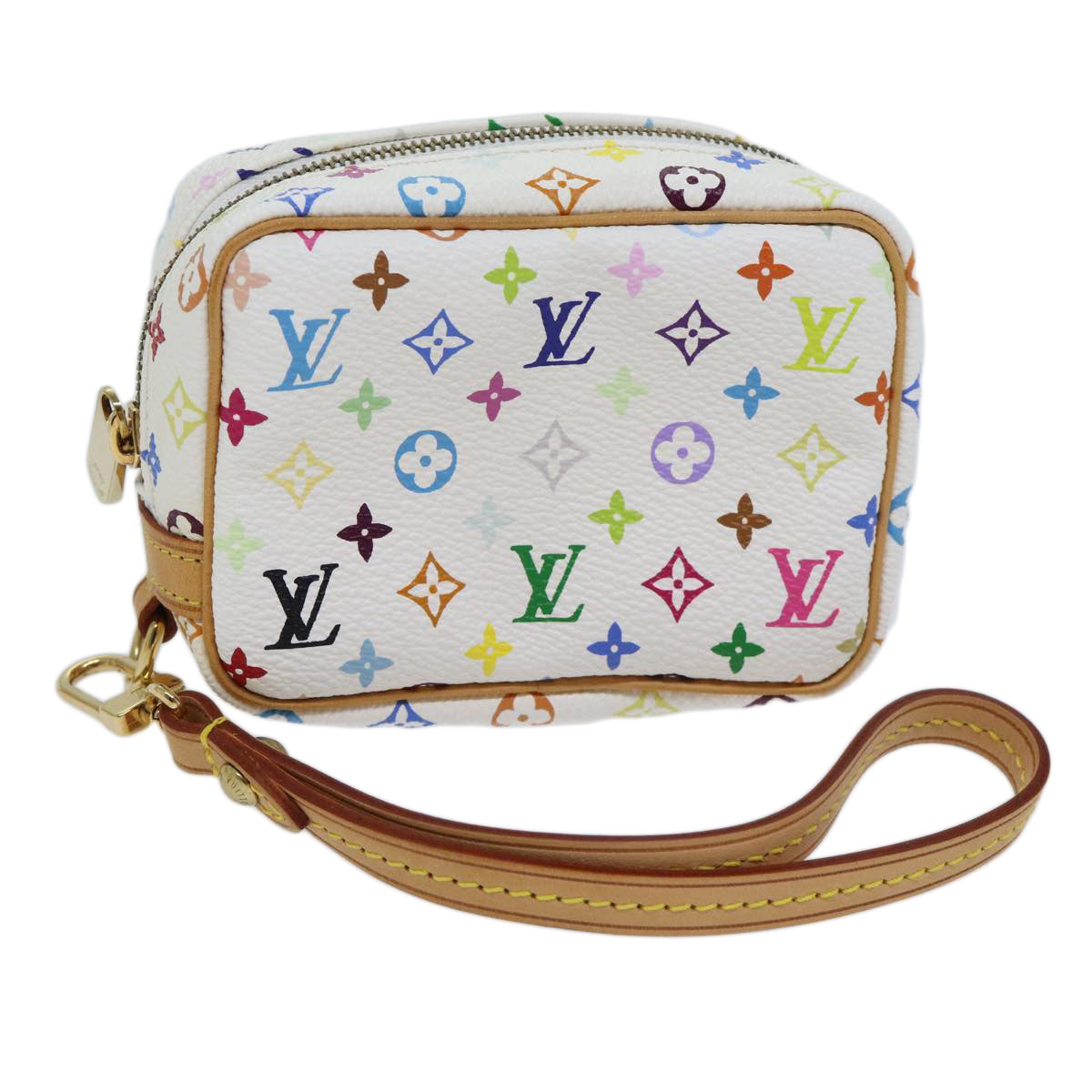 LOUIS VUITTON Monogram Multicolor Trousse Wapity Pouch White M58033 70443A