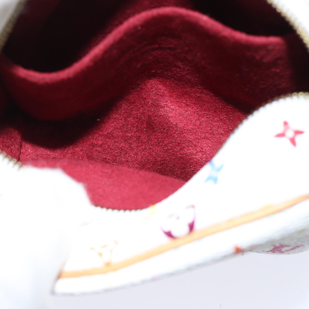 LOUIS VUITTON Monogram Multicolor Trousse Wapity Pouch White M58033 70443A