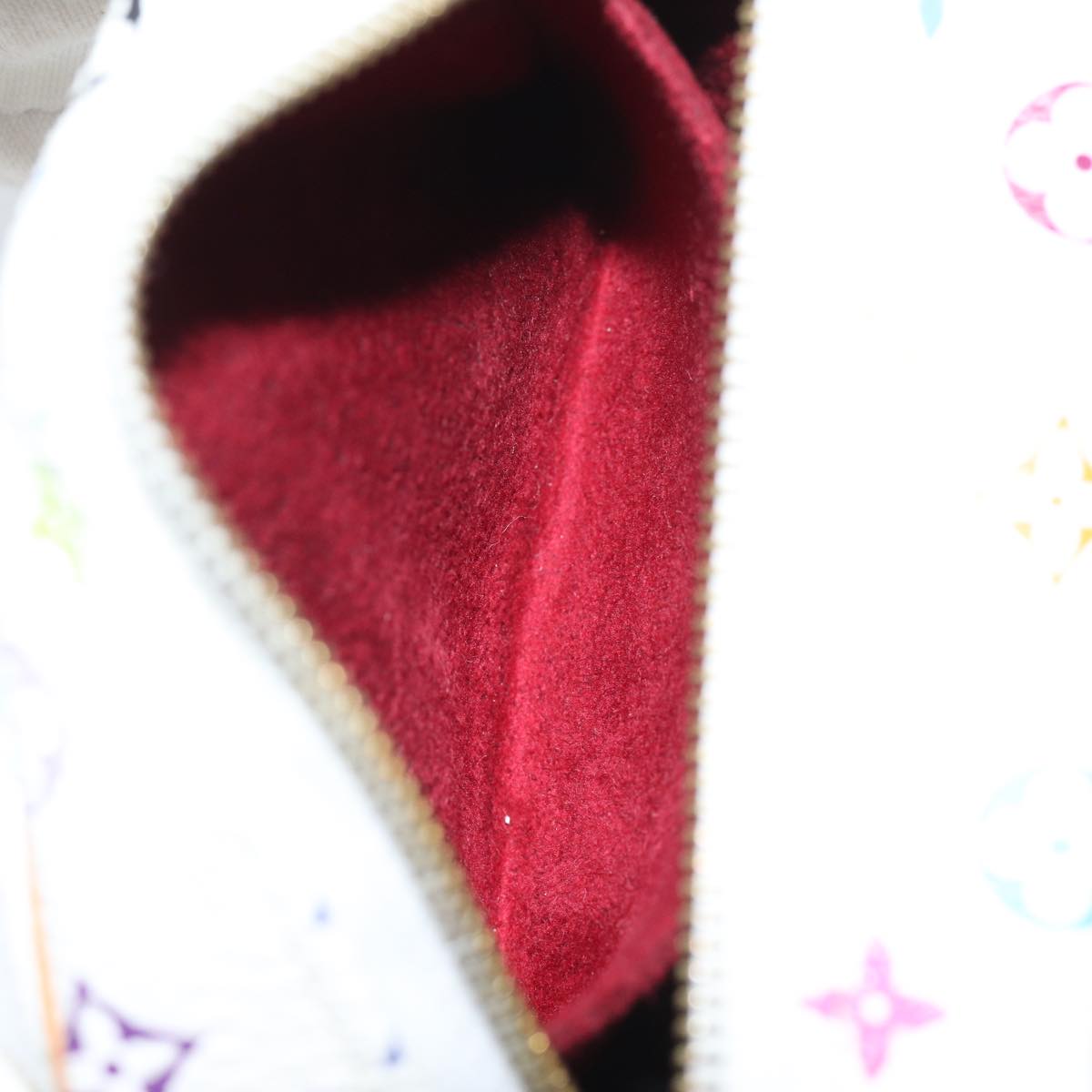 LOUIS VUITTON Monogram Multicolor Trousse Wapity Pouch White M58033 70443A