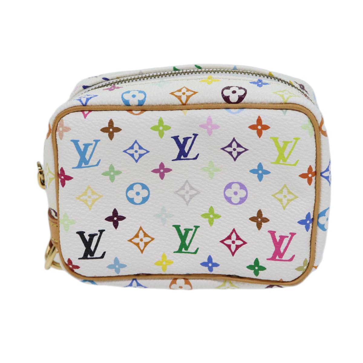 LOUIS VUITTON Monogram Multicolor Trousse Wapity Pouch White M58033 70443A