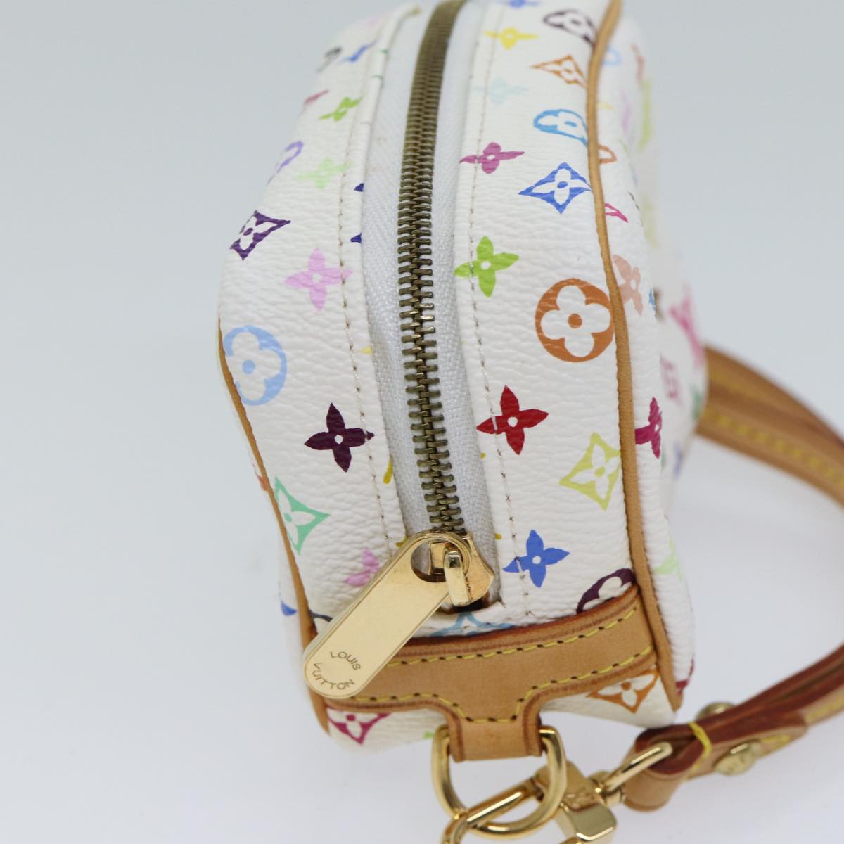 LOUIS VUITTON Monogram Multicolor Trousse Wapity Pouch White M58033 70443A