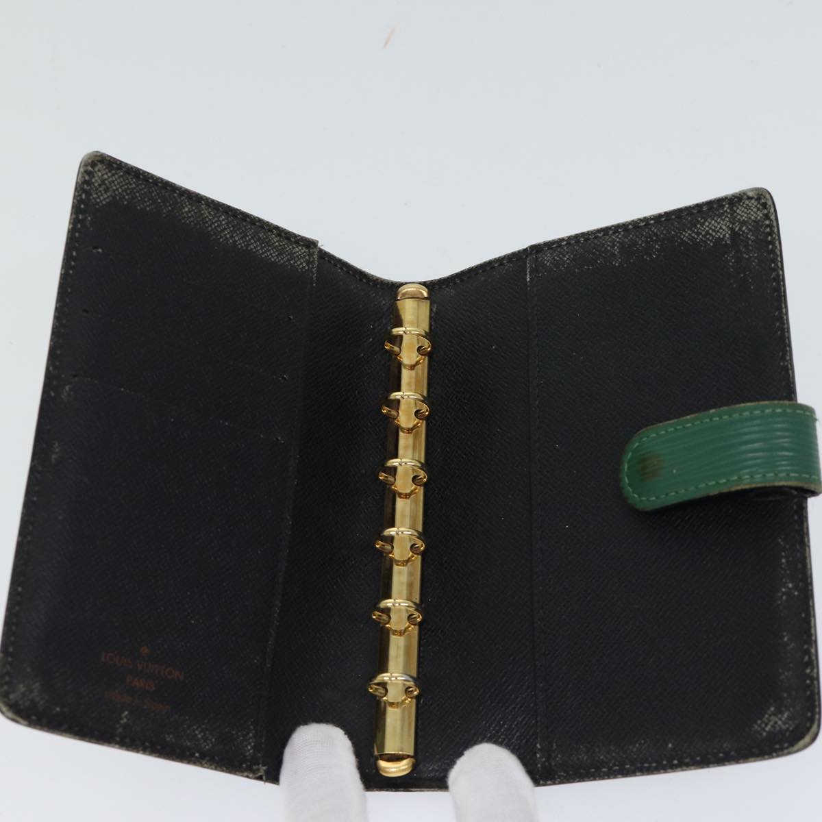 LOUIS VUITTON Epi Agenda PM Day Planner Cover Green R20054 LV 70465