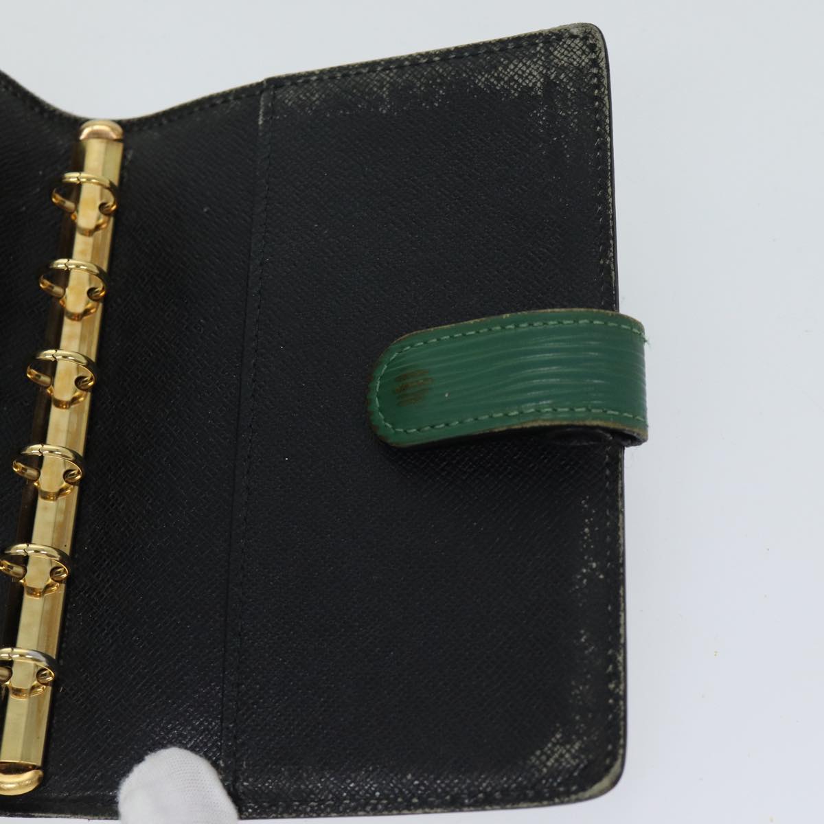 LOUIS VUITTON Epi Agenda PM Day Planner Cover Green R20054 LV 70465