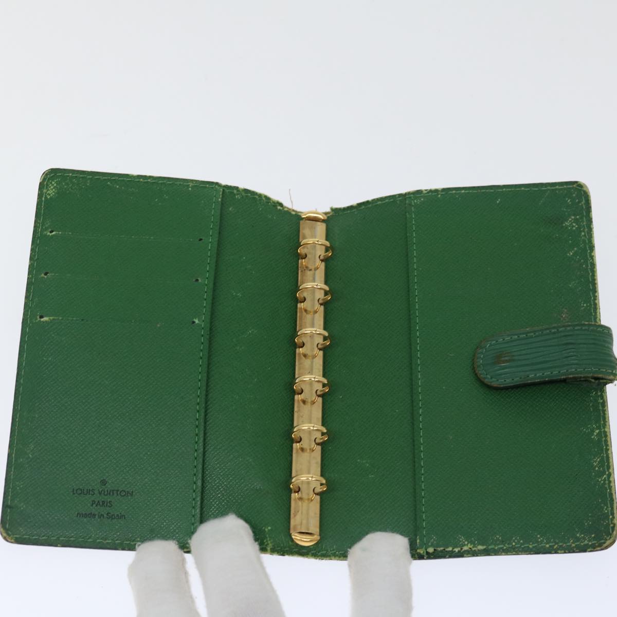 LOUIS VUITTON Epi Agenda PM Day Planner Cover Green R20054 LV 70466