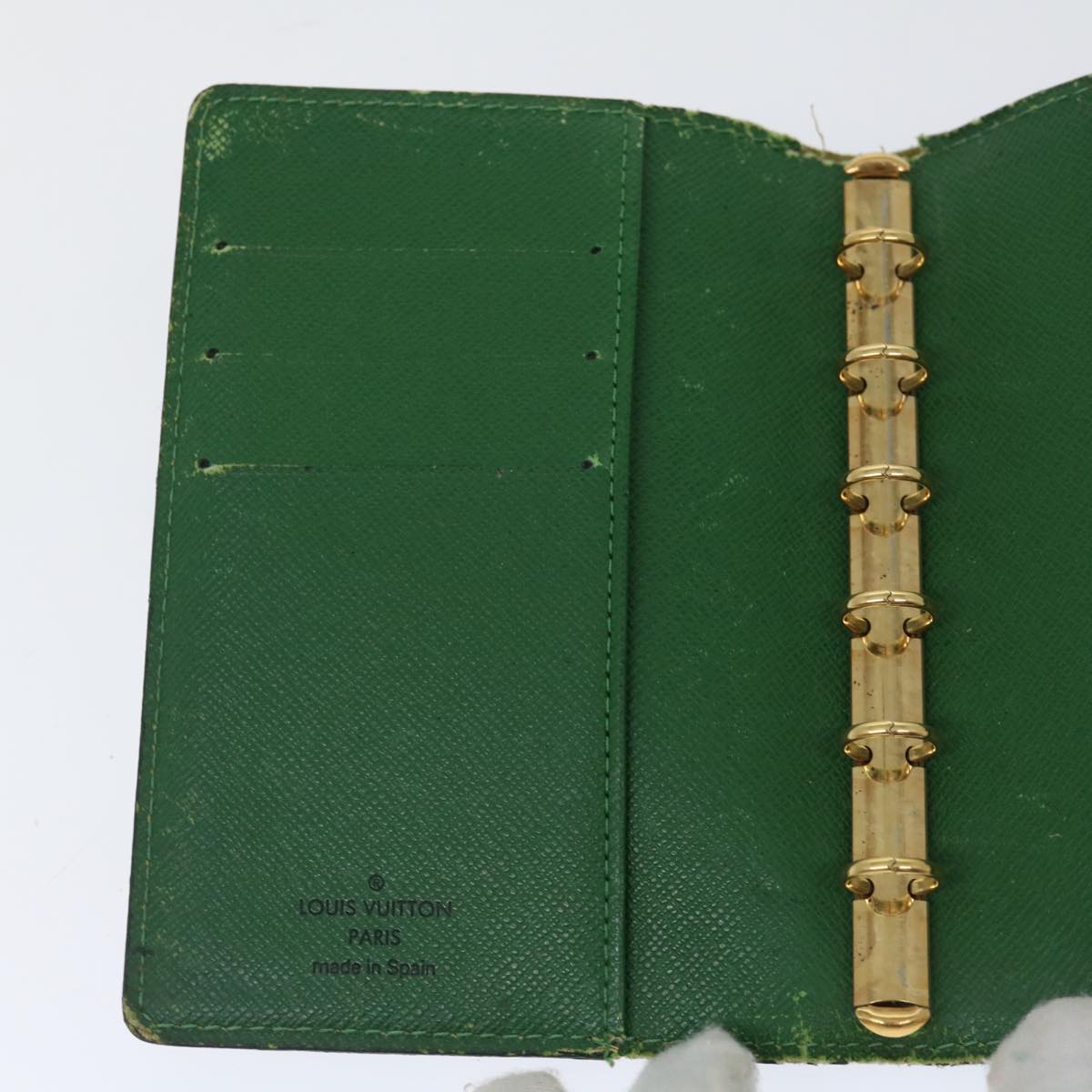 LOUIS VUITTON Epi Agenda PM Day Planner Cover Green R20054 LV 70466
