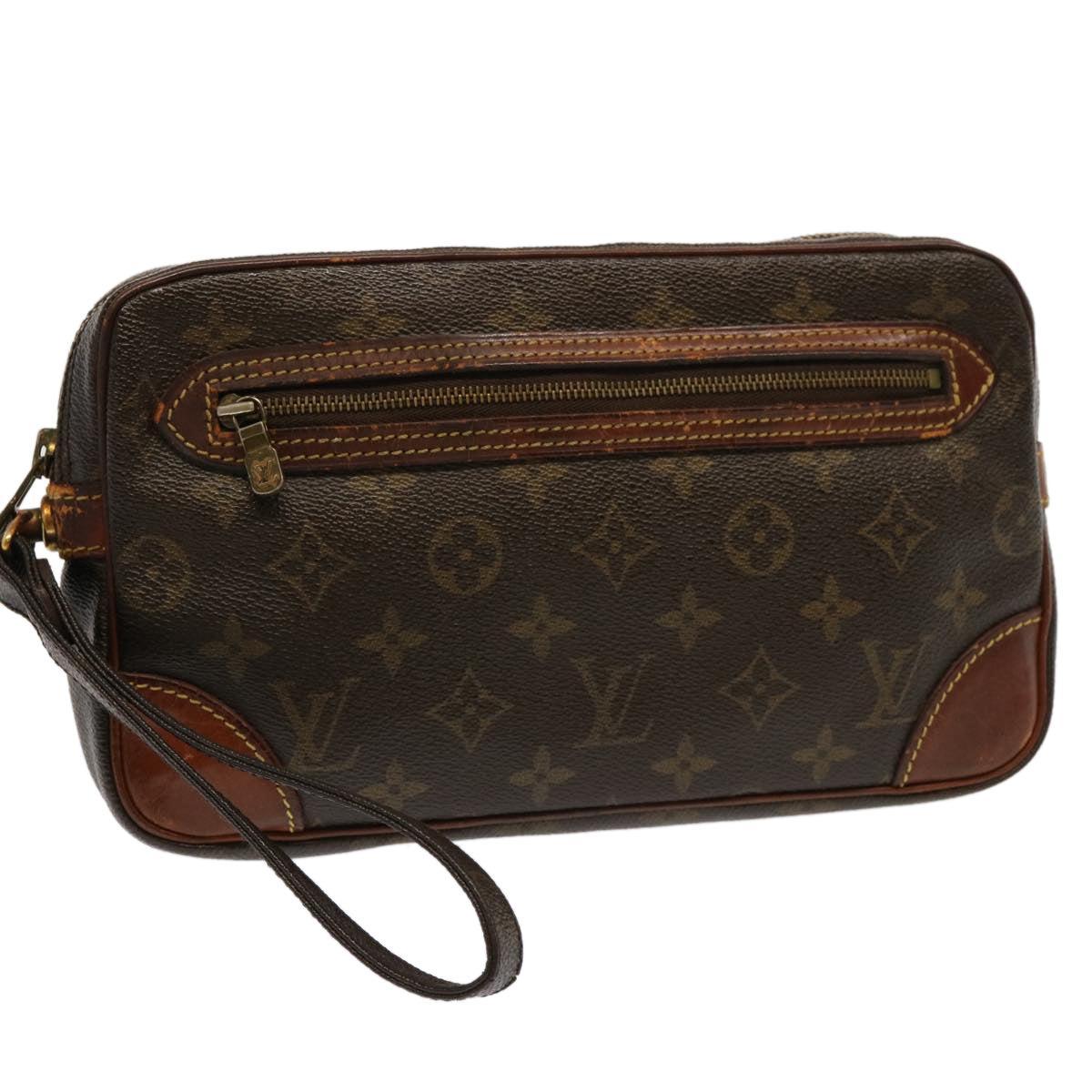 LOUIS VUITTON Monogram Marly Dragonne GM Clutch Bag M51825 LV 70474
