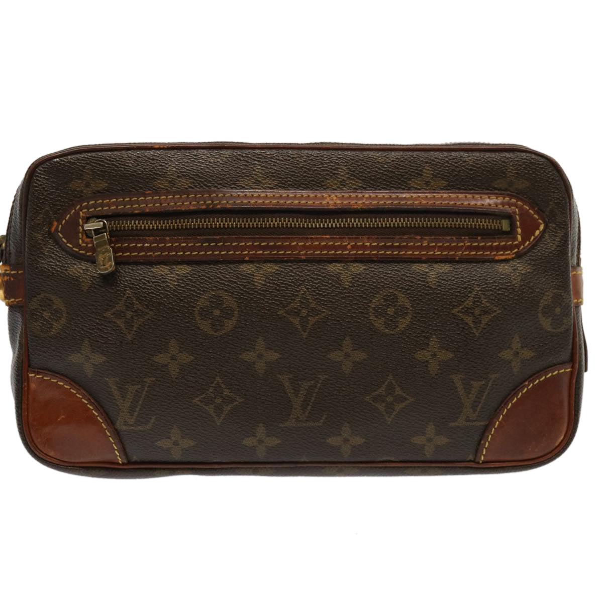 LOUIS VUITTON Monogram Marly Dragonne GM Clutch Bag M51825 LV 70474
