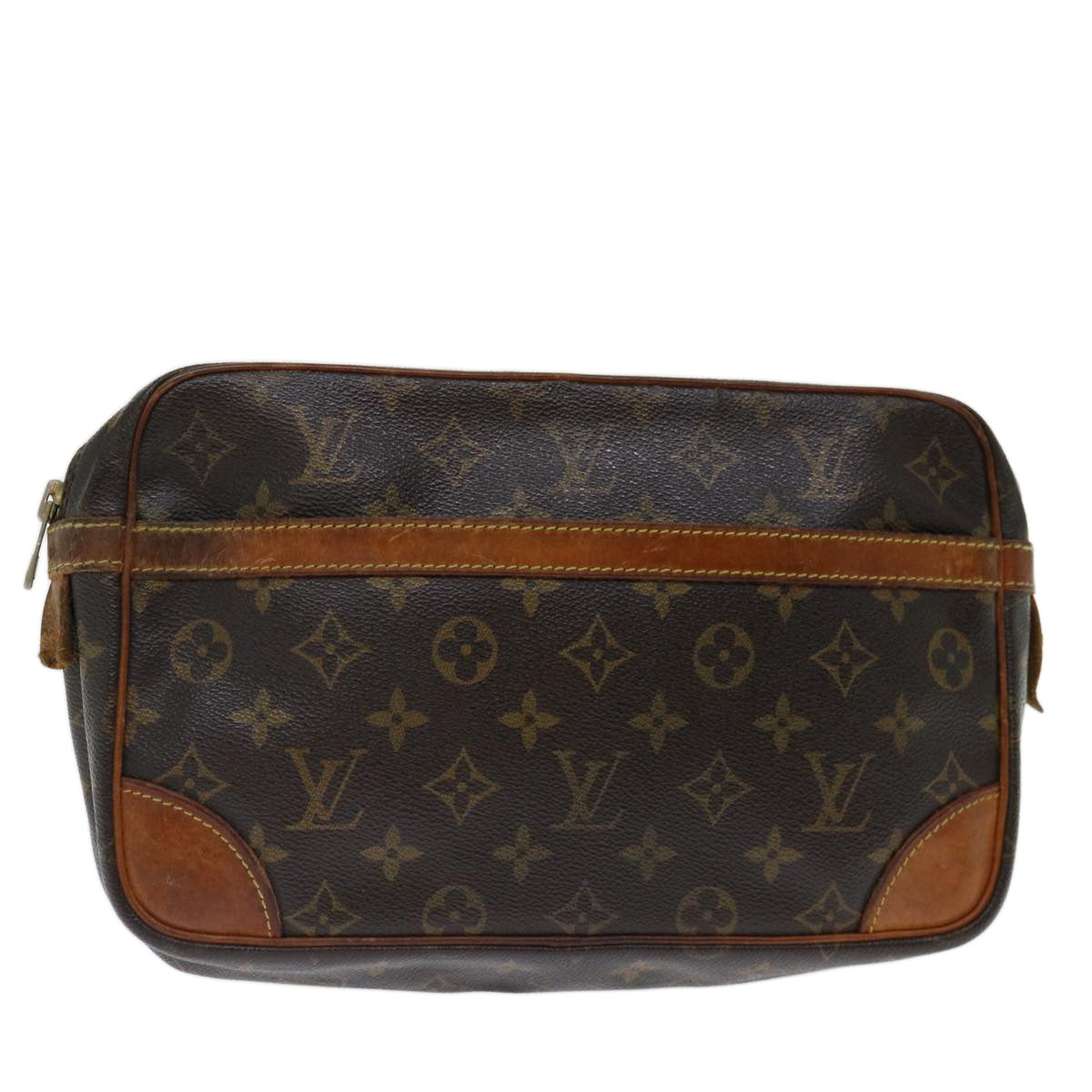 LOUIS VUITTON Monogram Compiegne 28 Clutch Bag M51845 LV 70477