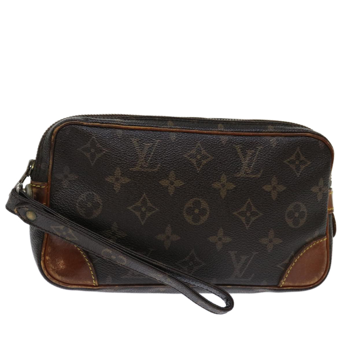 LOUIS VUITTON Monogram Marly Dragonne PM Clutch Bag M51827 LV 70478