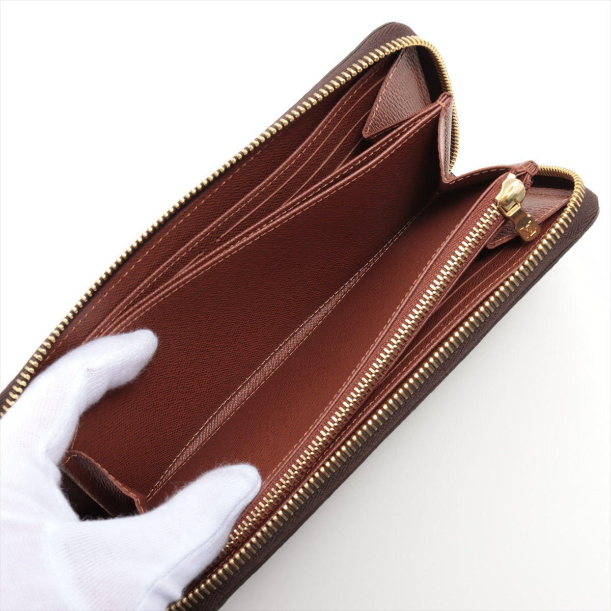 Louis Vuitton Monogram Zippyr Wallet M42616 Brown Round Zipper Wallet