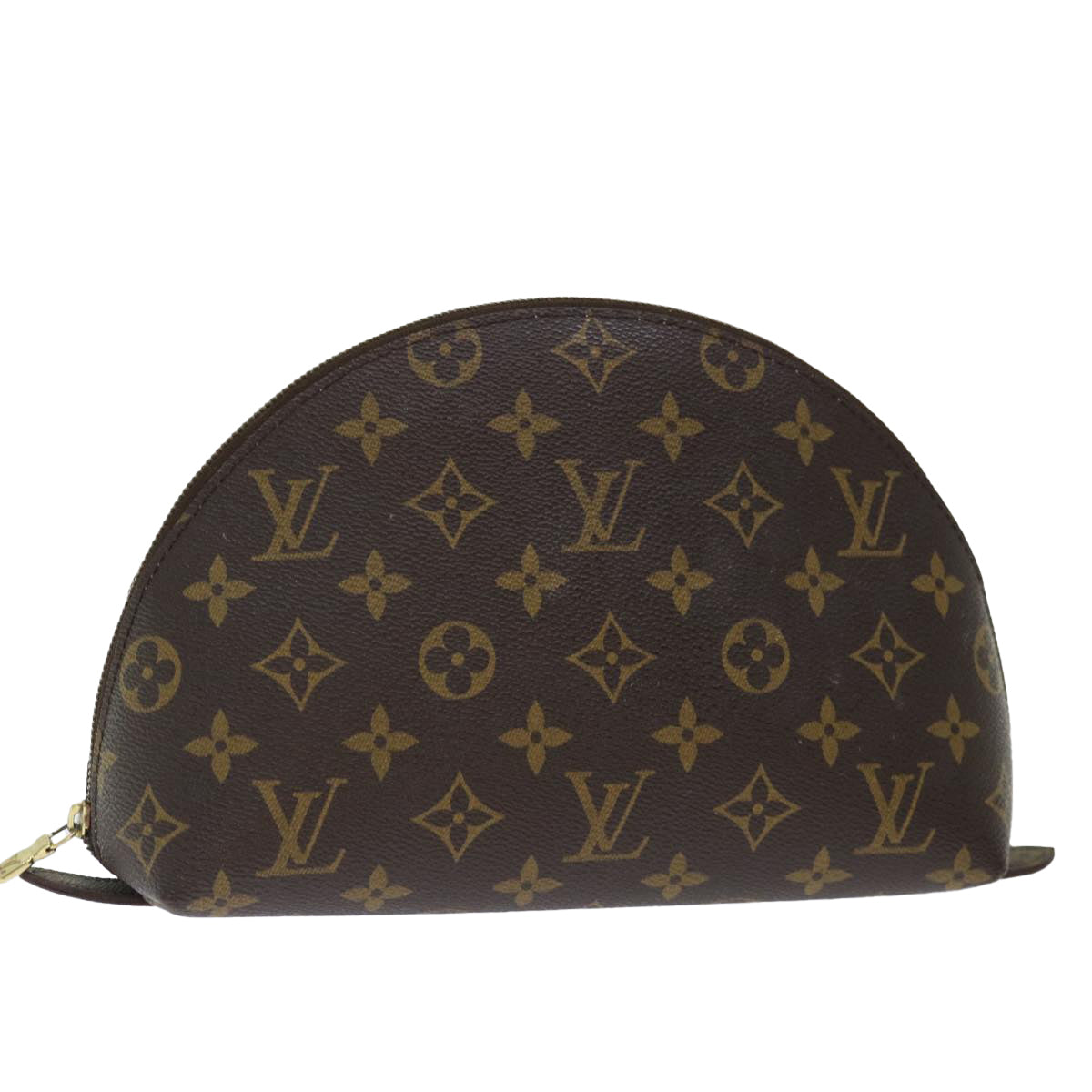 LOUIS VUITTON Monogram Trousse Demi Ronde Cosmetic Pouch M47520 LV 70486