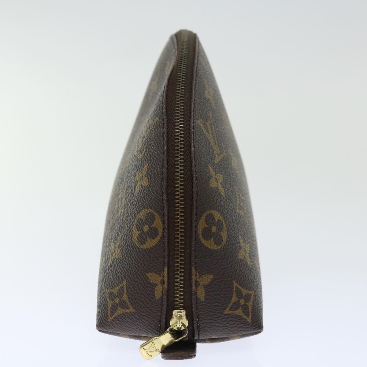 LOUIS VUITTON Monogram Trousse Demi Ronde Cosmetic Pouch M47520 LV 70486
