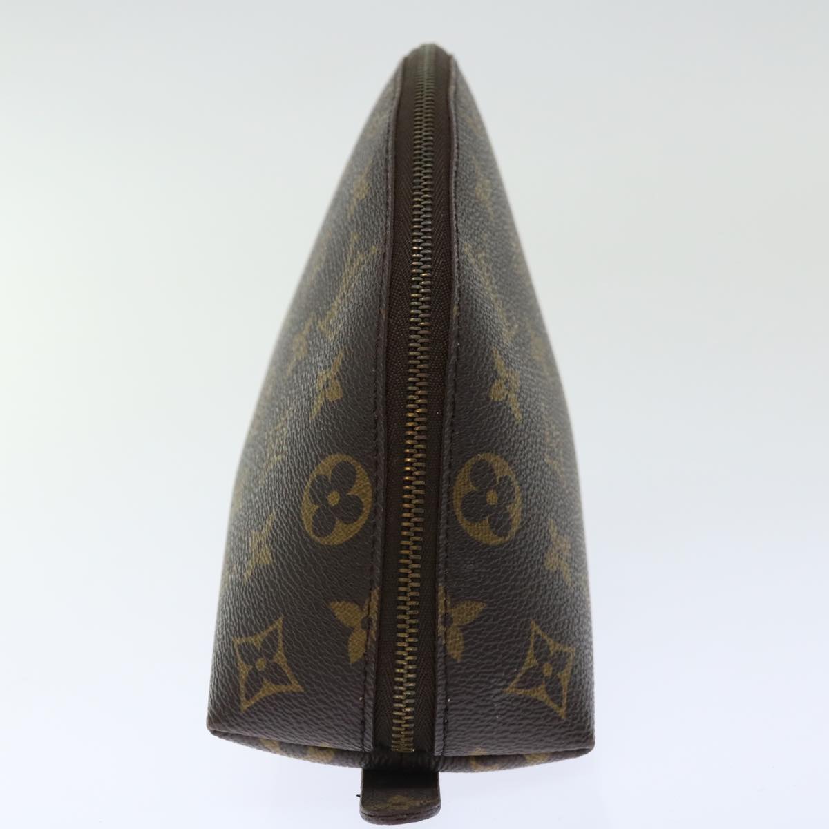 LOUIS VUITTON Monogram Trousse Demi Ronde Cosmetic Pouch M47520 LV 70486