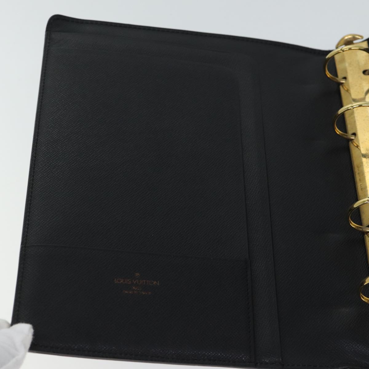 LOUIS VUITTON Epi Agenda GM Day Planner Cover Black R20212 LV 70499